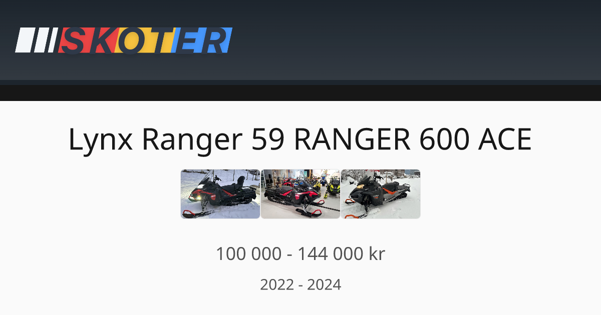 Lynx Ranger 59 RANGER 600 ACE